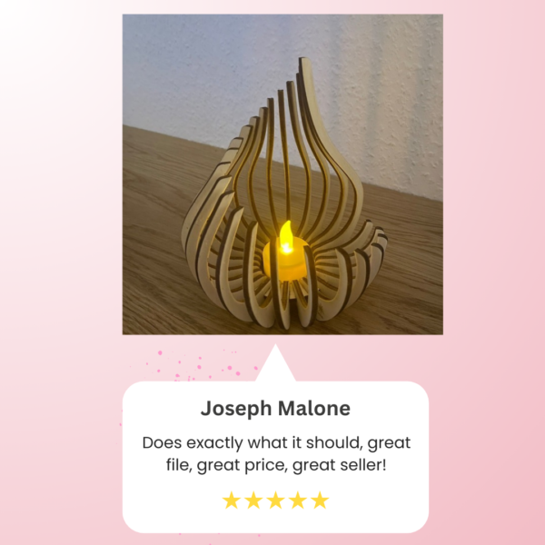 Tealight Holder Laser Cut File - Digital Download - Image 9